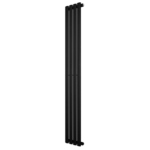 Monstershop Radiateur Ovale à 1 Panneau 1600 x 240 mm en Acier Noir Horizontale