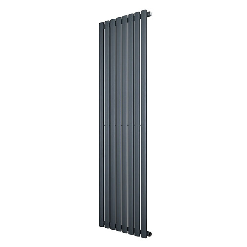 Monstershop Radiateur Ovale à 1 Panneau 1600 x 480 mm en Acier Gris Anthracite Horizontale