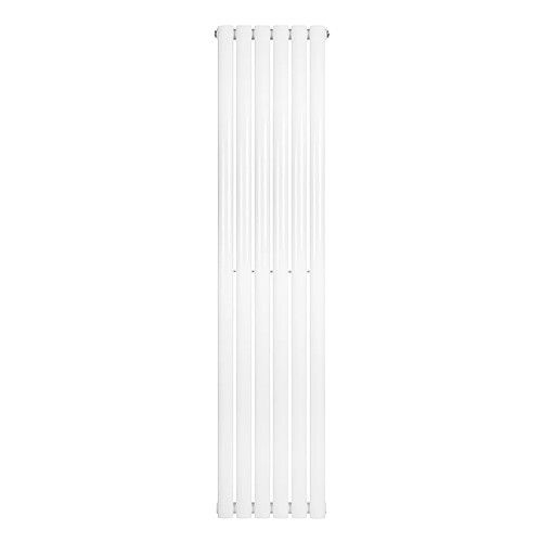 Monstershop Radiateur Ovale à 1 Panneau 1600 x 360 mm en Acier Blanc Horizontale