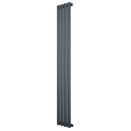 Monstershop Radiateur Ovale à 1 Panneau 1600 x 240 mm en Acier Gris Anthracite Horizontale