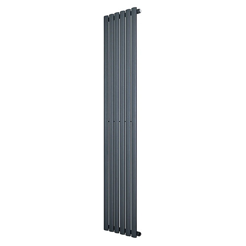 Monstershop Radiateur Ovale à 1 Panneau 1800 x 360 mm en Acier Gris Anthracite Horizontale