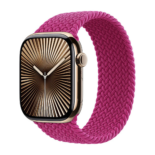 Bracelet Solo tressé pour Apple Watch | 38/40/41/42 mm - Taille 9 - Magenta