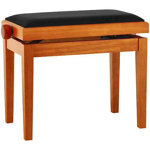 Banquette piano Deluxe érable mat assise noir Gewa