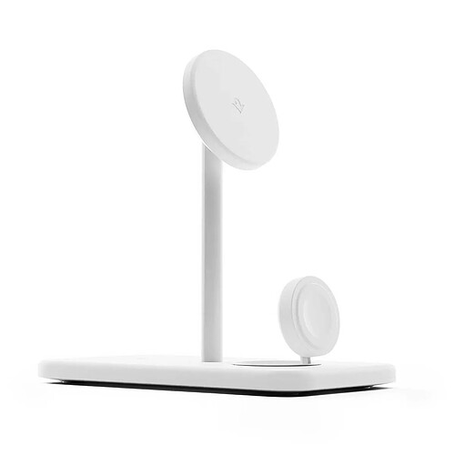 Twelve south Support de Charge Sans Fil Qi2 3-en-1 Deluxe Compatible MagSafe Blanc