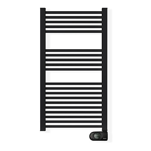 Sèche-serviettes électrique à inertie sèche HJM, 750 W, Square, Noir