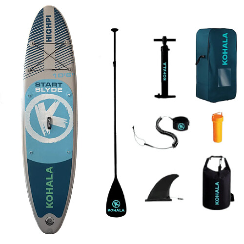 Devessport Planche de paddle surf gonflable Kohala Start Slyde 10'6" - Kit de démarrage et