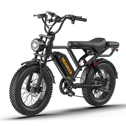 Vélo électrique headeer BK20 48V 20Ah 1000W autonomie 80km freins disque double suspension