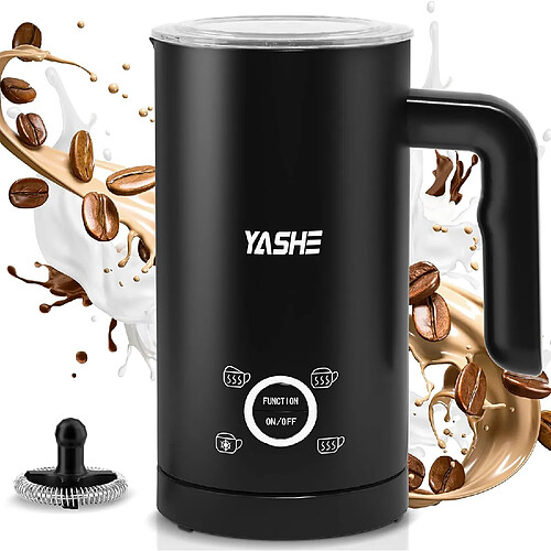 YASHE Mousseur à Lait Électrique 4 en1, 300ml Chauffe-Mousse