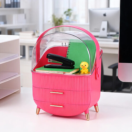 ZMH Boite De Rangement Pour Cosmétiques Rouge Rosé