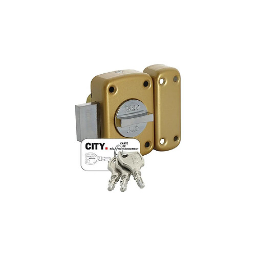 ISEO Arnov Cavith 4115 - Verrou à bouton - Bronze doré - 110 mm