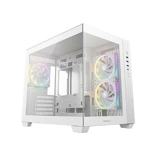Deepcool CG330 3F White - Micro-ATX - Verre trempé - ARGB
