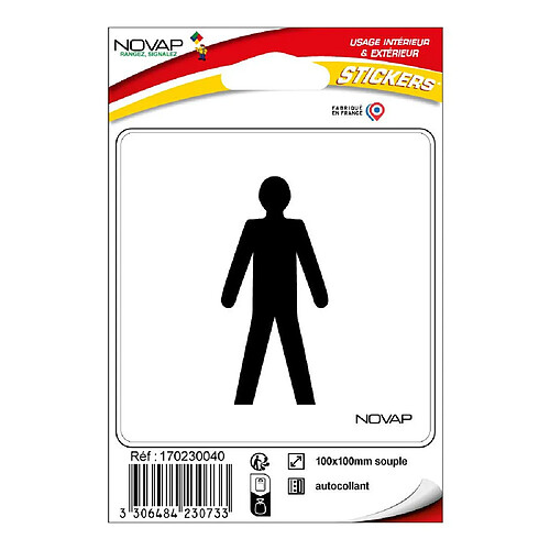 NOVAP Plaque adhésive Homme 10 x 10 cm