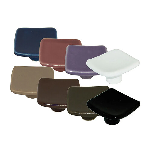 CADAP B0196 5S - Bouton de meuble carré blanc 36 x 36 mm