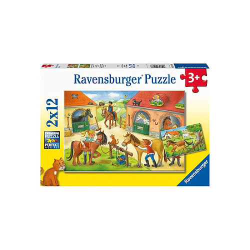 Ravensburger 5178 - 2 puzzles 12 pièces - Vacances à la ferme