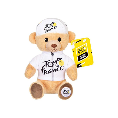 GIPSY TOYS Peluche ours Tour de France - 15 cm - Blanc