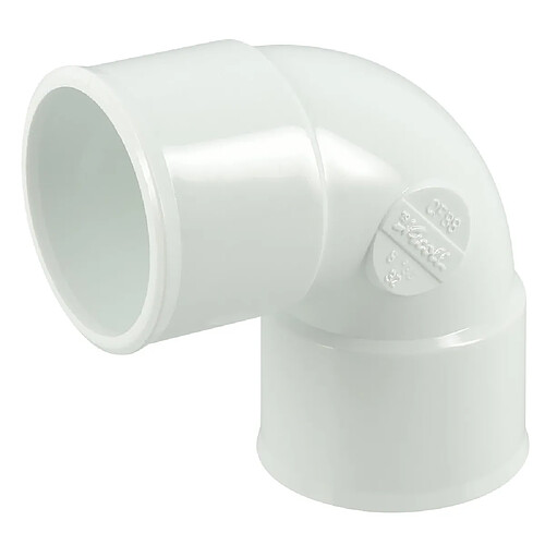 NICOLL CH88B Coude PVC femelle/femelle 87,5° D40 Blanc