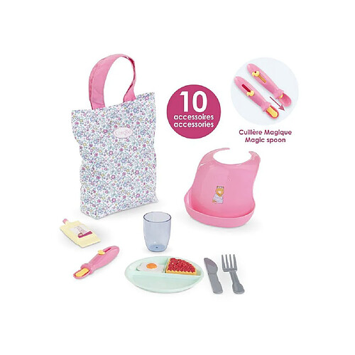 Corolle Mon Grand Poupon - Set repas floral 36/42 cm