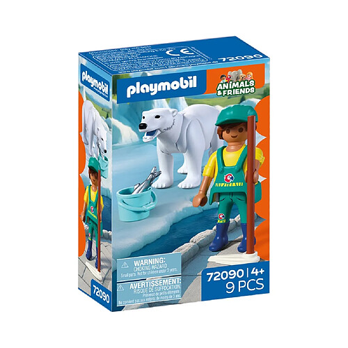 Playmobil 1 2 3 PLAYMOBIL Zoo 72090 - Ours polaire et gardien