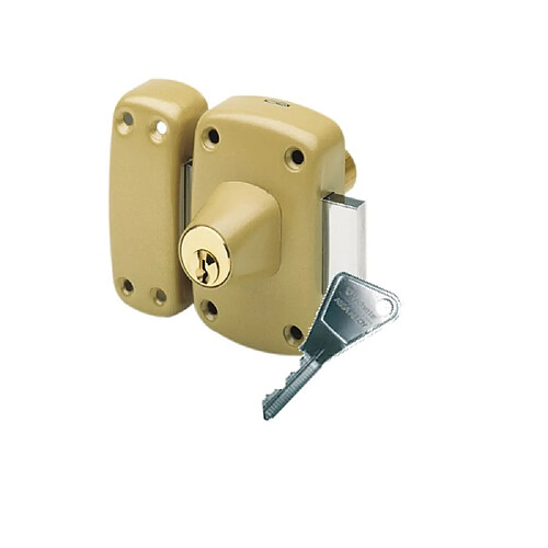 VACHETTE CYCLOP - Serrure double entrée bronze - 110 mm