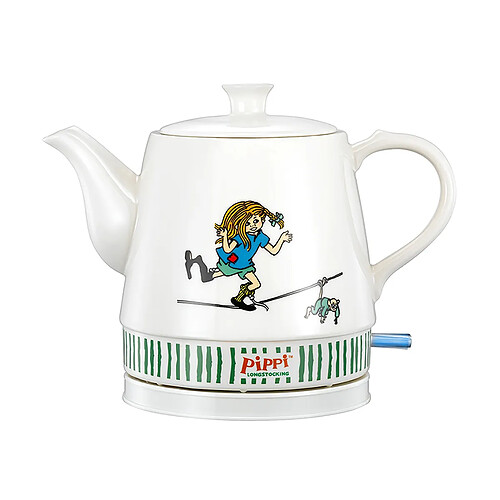 Pippi Bouilloire Électrique en Céramique 0.8L 1750W Chauffage Rapide Blanc