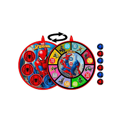 Marvel Spider-Man Cible Scratch 2 Faces 36 cm - 6 Balles