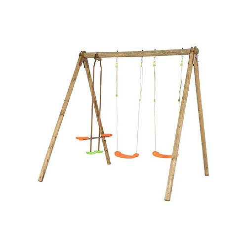 Aléo by Trigano Darifou - Portique en bois 2,30 m - 2 balançoires