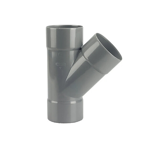 WAVIN Pièce Y PVC 45° DN 63 gris