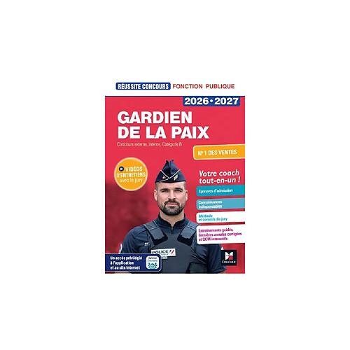 Foucher Réussite Concours Gardien de la paix 2026-2027 - Broché