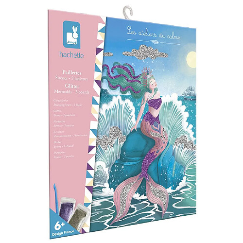 Janod Les Ateliers du Calme - Kit créatif paillettes sirènes