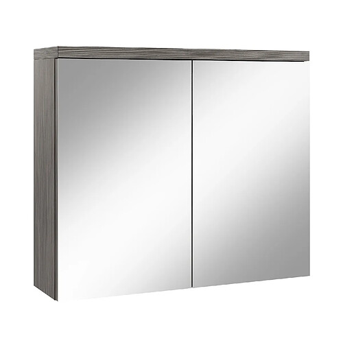 BADPLAATS Meuble de toilette Toledo 80 x 60 cm - Chene Gris - Armoire à miroir