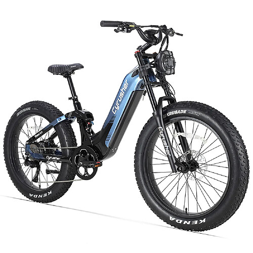 Vélo électrique Cyrusher Trax 26" Moteur 750W 52V 20AH Bleu