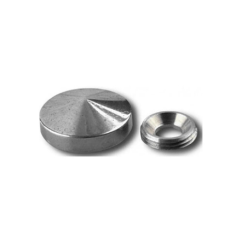 GUITEL Cache vis conique 16 mm laiton chromé 10 pièces