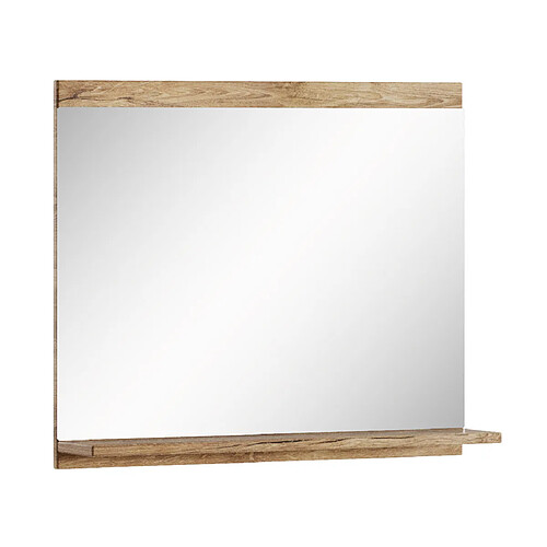 BADPLAATS Miroir avec étagère Montréal Station balnéaire - 60 x 12 x 50 cm - Chêne marron