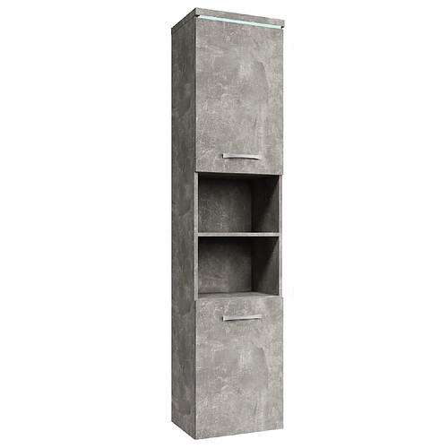 Colonne de salle de bain Paso 160 cm - Badplaats - Gris - Haut colonne