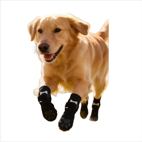INF Chaussettes Antidérapantes pour Chien avec Adhésif Double Face - Protection des Pattes & S