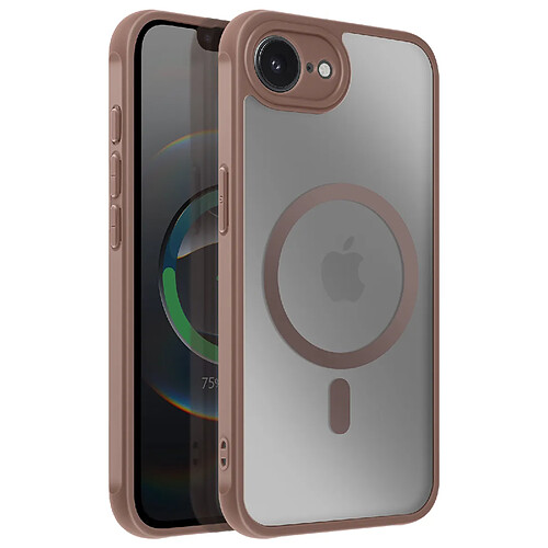 Avizar Coque pour iPhone 17e Compatible MagSafe Collection Frost Color Marron
