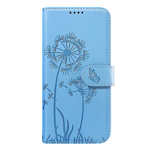 Zanaé Étui Portefeuille pour iPhone 17e Premium Design Fleurs Papillon Bleu clair