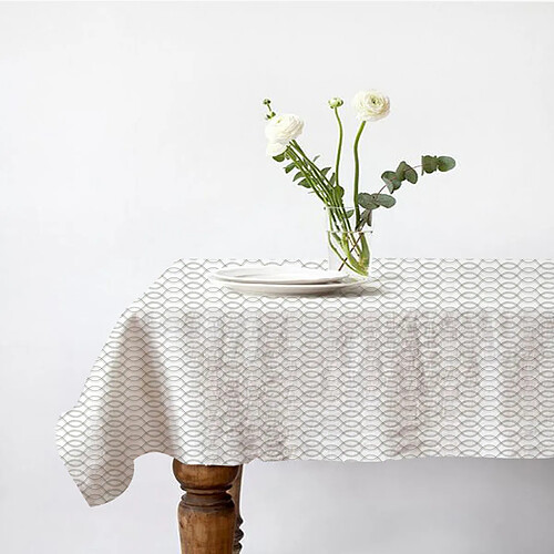Future Home Nappe carrée anti-taches déperlante géométrique
