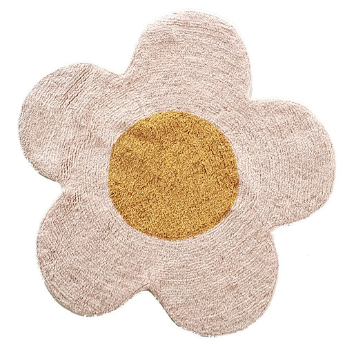 Future Home Tapis marguerite enfant en coton tufté 80x80cm