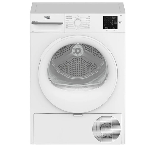 Sèche-linge pompe à chaleur 60cm 9kg blanc - D3H19E01W - B300 - BEKO