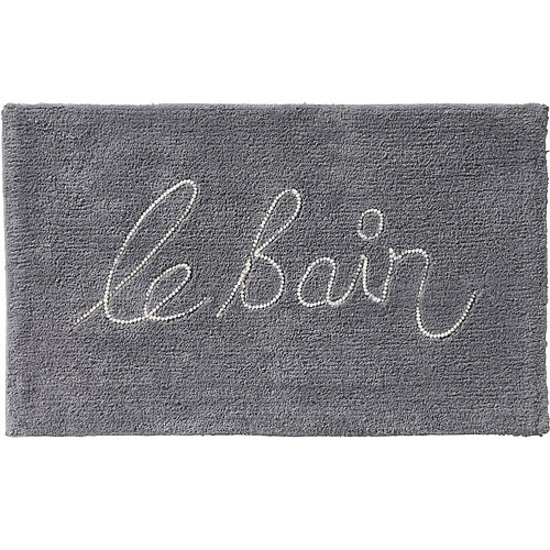 Guy Levasseur Tapis de bain en coton fantaisie gris 50x80cm