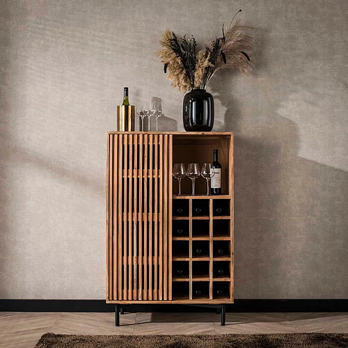 JLC KREATION Armoire à vin en bois massif DELIS