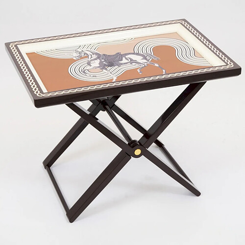 JLC KREATION Desserte en bois GISELLA motif cheval