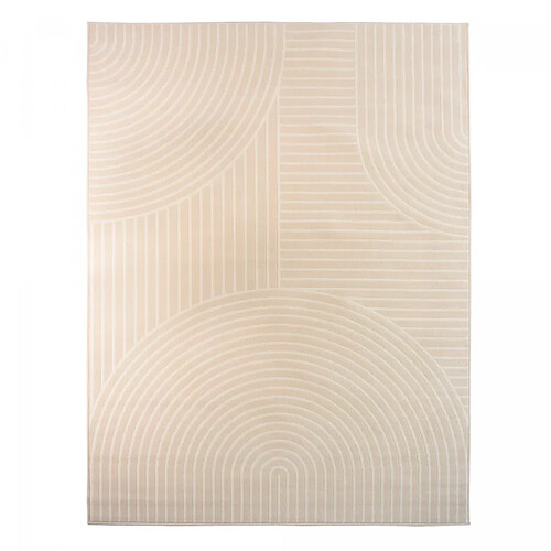 UnAmourDeTapis Tapis couloir 80x300 tissé beige rectangle motif géométrique LYN49 ARCROL