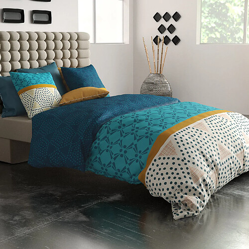 Atelier du coton Parure housse de couette 100% coton 57fils oda