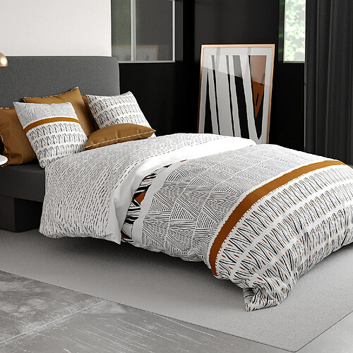 Atelier du coton Parure housse de couette 100%coton 57fils louxor