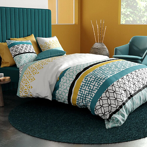 Atelier du coton Parure de couette 100%coton 57fils/cm2 - citedor