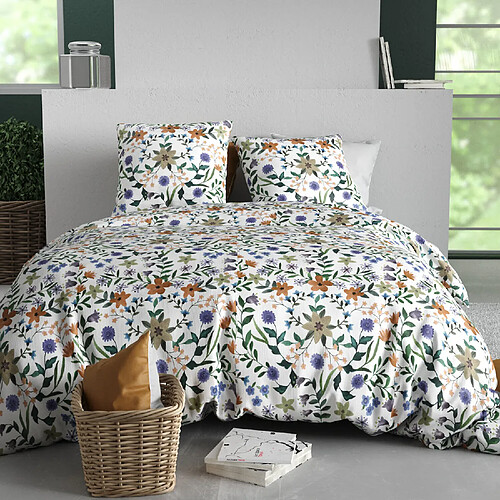 Atelier du coton Parure housse de couette imprimée 100% coton 57fils VEITCHS