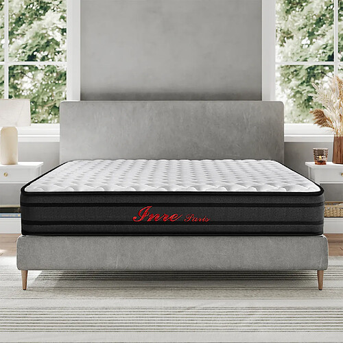 Matelas 160x200 cm INRE Très épais 25 cm, Mousse HR, Réversible, Hypoallergénique