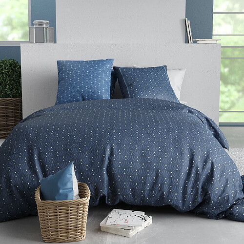 Atelier du coton Parure Housse De Couette 100% Coton 57fils Azura
